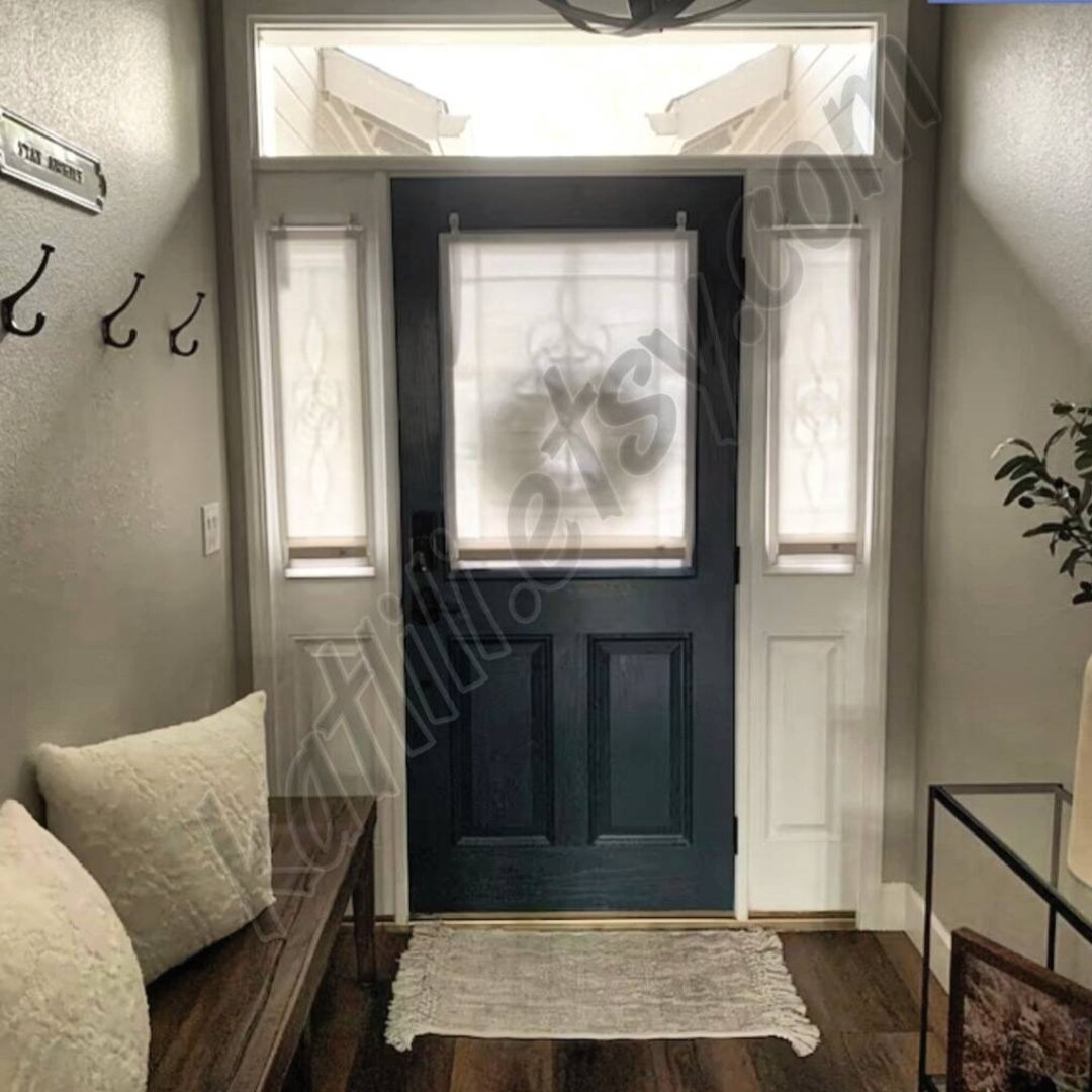 Roll up Door Shade French Door Covers Glass Door Custom Curtains door Curtain front Door Panel sidelight home Decor Roman Shades - Etsy
