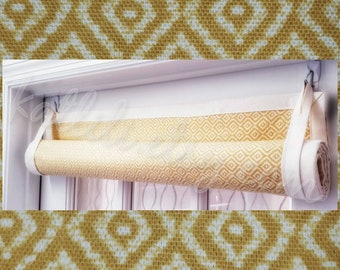 Roll up pantalla de la puerta - cubiertas de las puertas francesas - puerta de vidrio - cortinas personalizadas -cortina de la puerta -panel de la puerta delantera -luz lateral -decoración del hogar - tonos romanos
