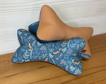 Reading bone fox polka dot stripes curry Westfalenstoffe