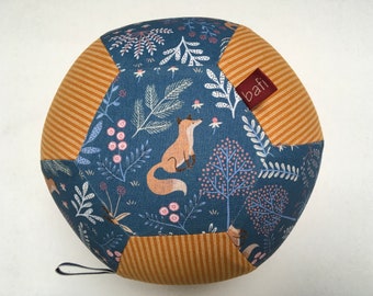 Fox balloon cover, curry stripes, Westfalenstoffe