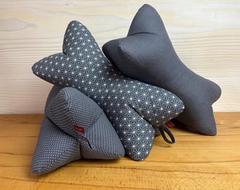 Reading bone star blossom Asanoha grey Westfalenstoffe