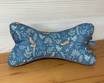 NEW! Reading pillow fox polka dot stripes blue Westfalenstoffe