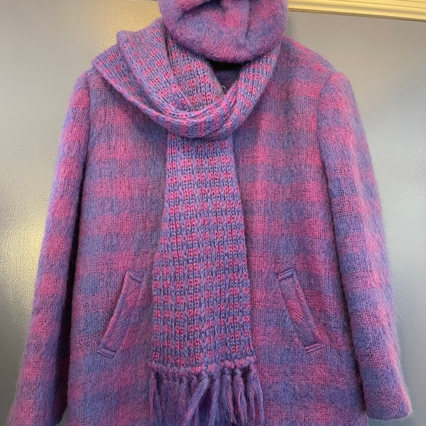 Made in Ireland Donegal Design Mohair & Wool Coat with Scarf and Hat