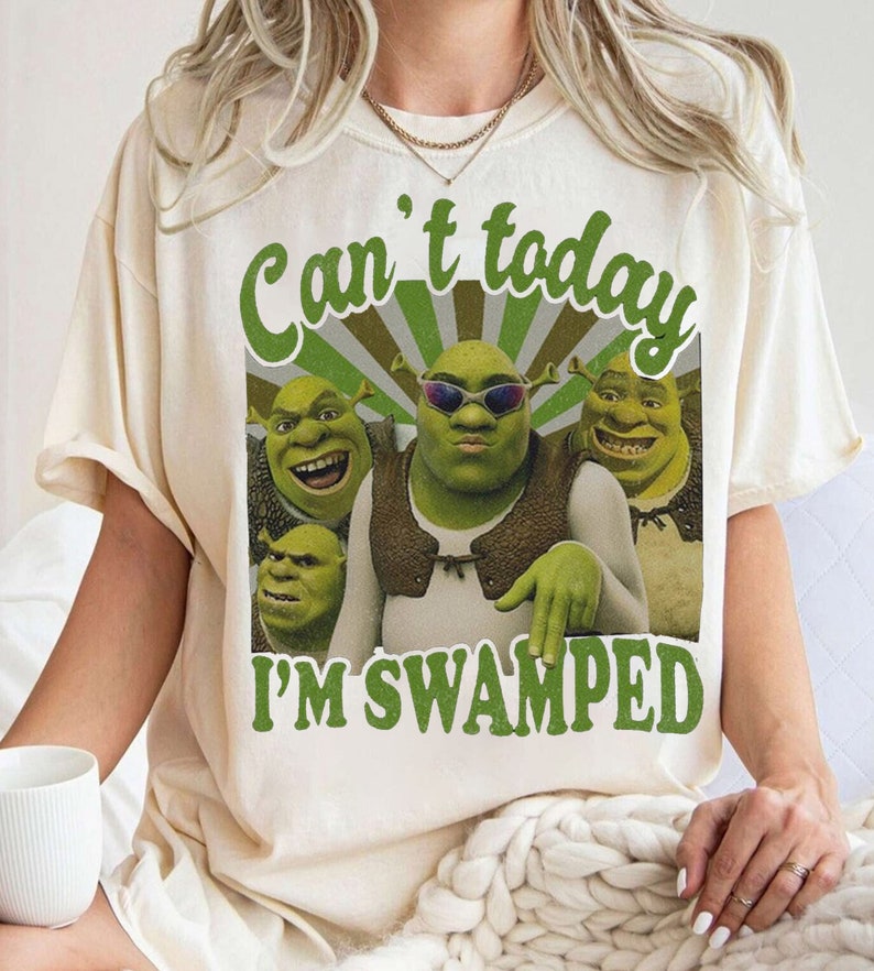 Can't Today I'm Swamped Vintage Shirt Shrek Shirt - Etsy