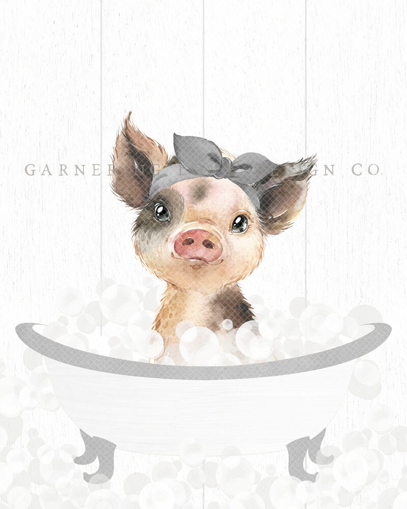 FARMHOUSE BATHROOM PRINTS Rustic Bathroom Art Modern Etsy