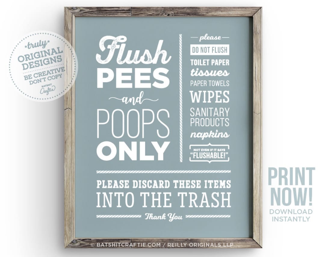 Bathroom Poop Sign Printable – Free Printable Toilet Signs – NZSIJ