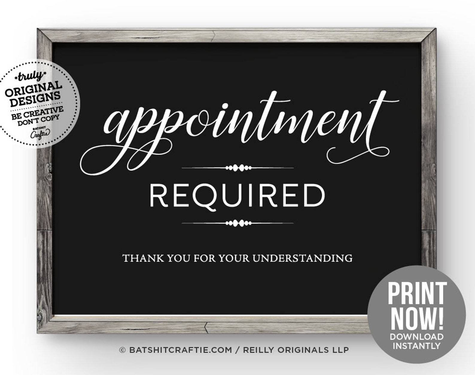 Appointment Required PRINTABLE SIGN ~ Modern Simple Poster Cute Wash ...