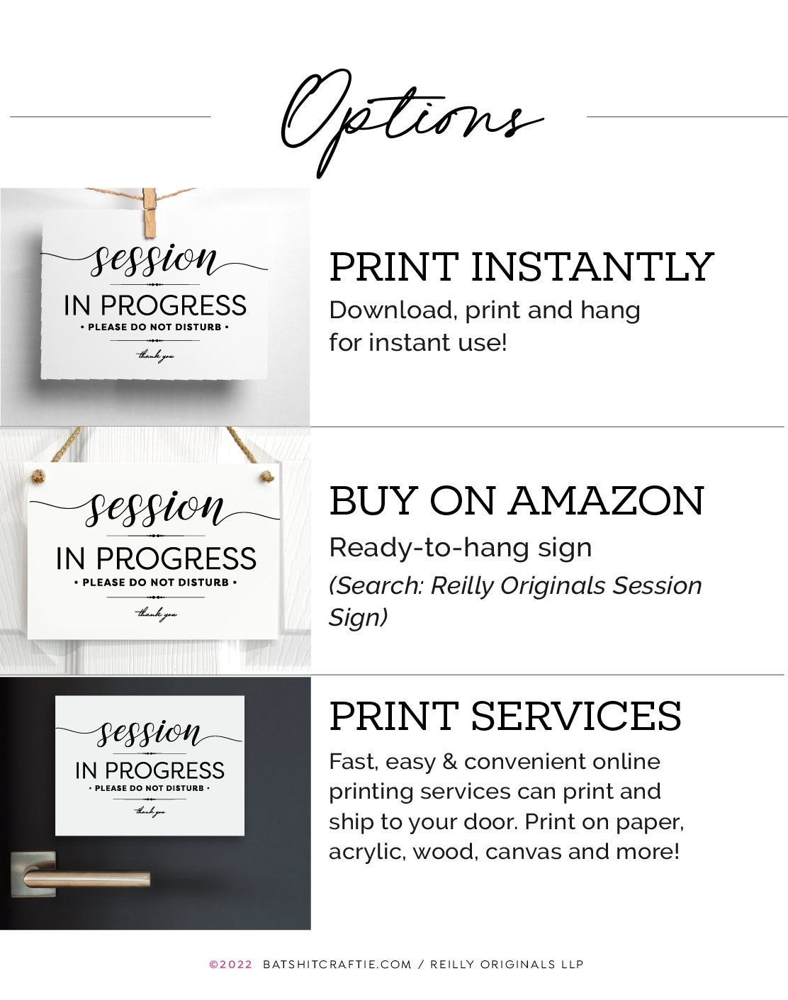 Session in Progress Please Do Not Disturb Elegant Sign ~ Print ...