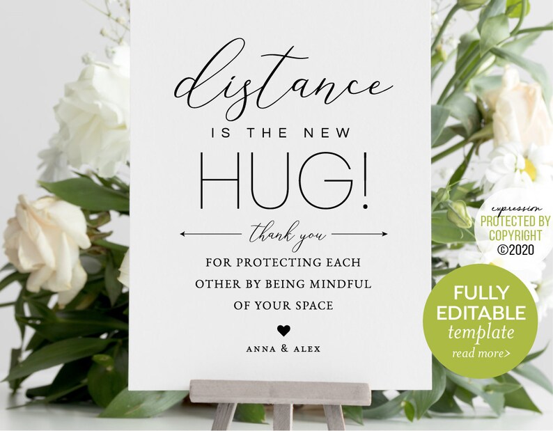 Fully Editable Printable Template Many Sizes Distance is - Etsy