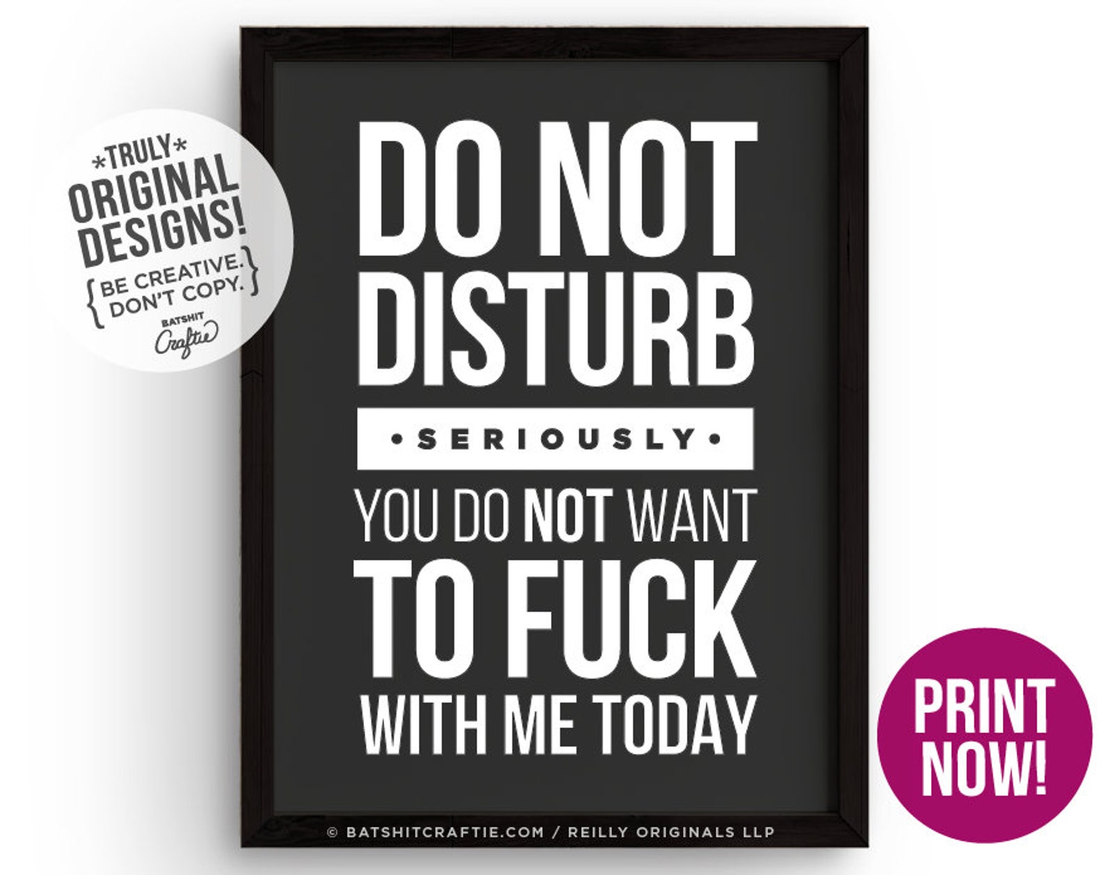 Funny Do Not Disturb Sign Printable Seriously Office Workplace Etsy