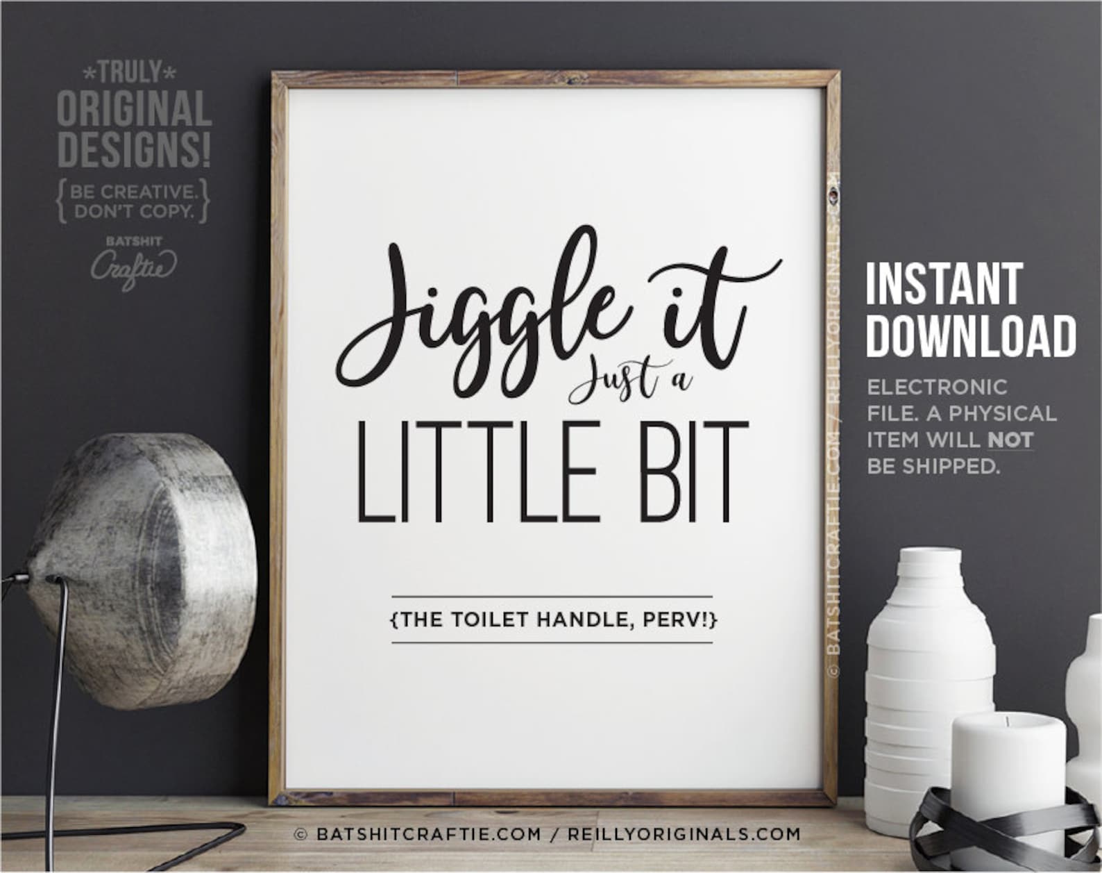 Printable Bathroom Sign Jiggle Toilet Handle Plumbing Septic Etsy