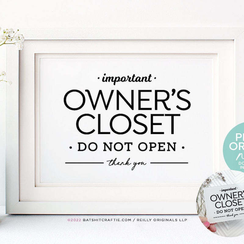 Closet Sign System Custom Closet - Etsy