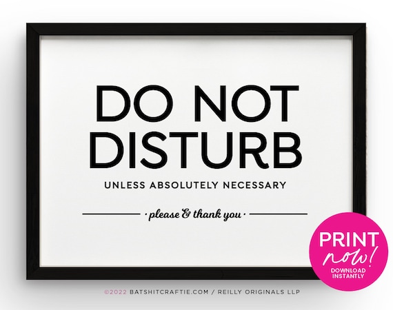 Please Do Not Disturb with Stop Icon - Door Hanger