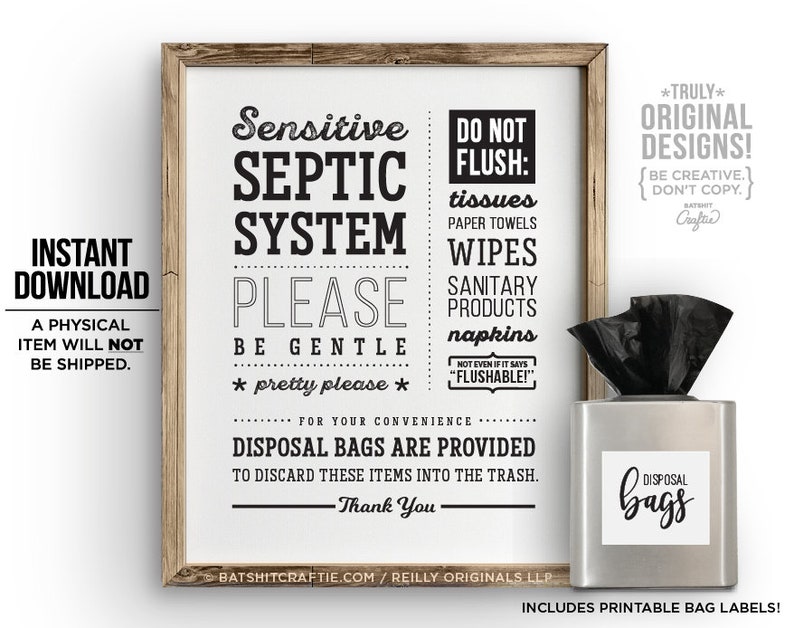 Rest room Signal PRINTABLE Septic Process Fragile Plumbing Do not Flush Simply Bathroom Paper TP Tampons Woman Solution decor Lovely sanitary artwork picture about Printable Bathroom Sign titled Lavatory Indicator PRINTABLE Septic Process Fragile Plumbing Do not Flush Basically Lavatory Paper TP Tampons Female Substance decor Adorable sanitary artwork