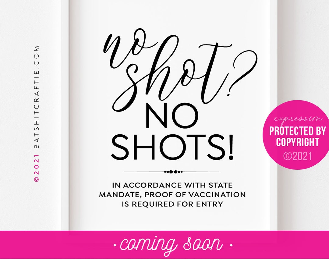 No Shot No Shots Funny Sign for Bar Restaurant Download and Print ...