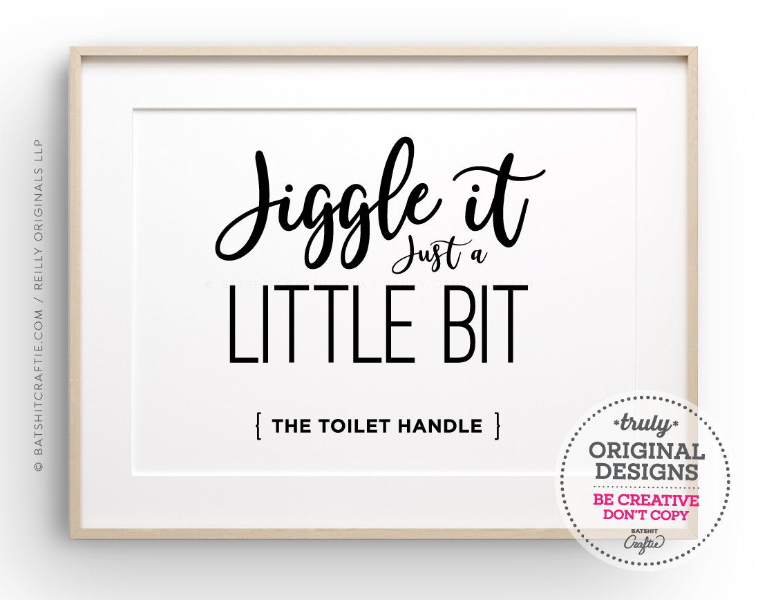 Printable Bathroom Sign Jiggle Toilet Handle Plumbing Septic Etsy