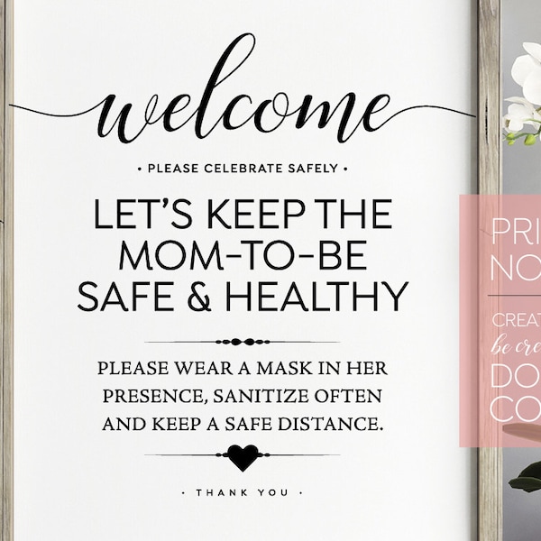 Baby Shower Face Mask Etsy