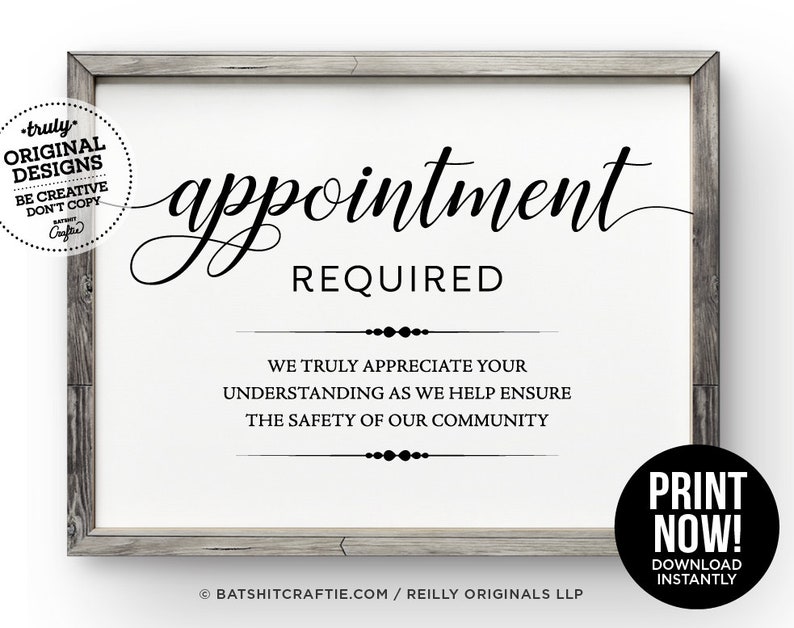 appointment-required-printable-sign-modern-simple-poster-etsy