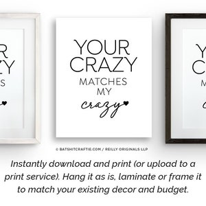 LParkin 'Your Crazy Matches My Crazy' Keychain Set – Best Friends Gift, Stainless Steel