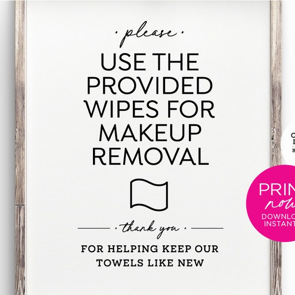 Please Use the Dark Towels for Makeup Sign Etsy