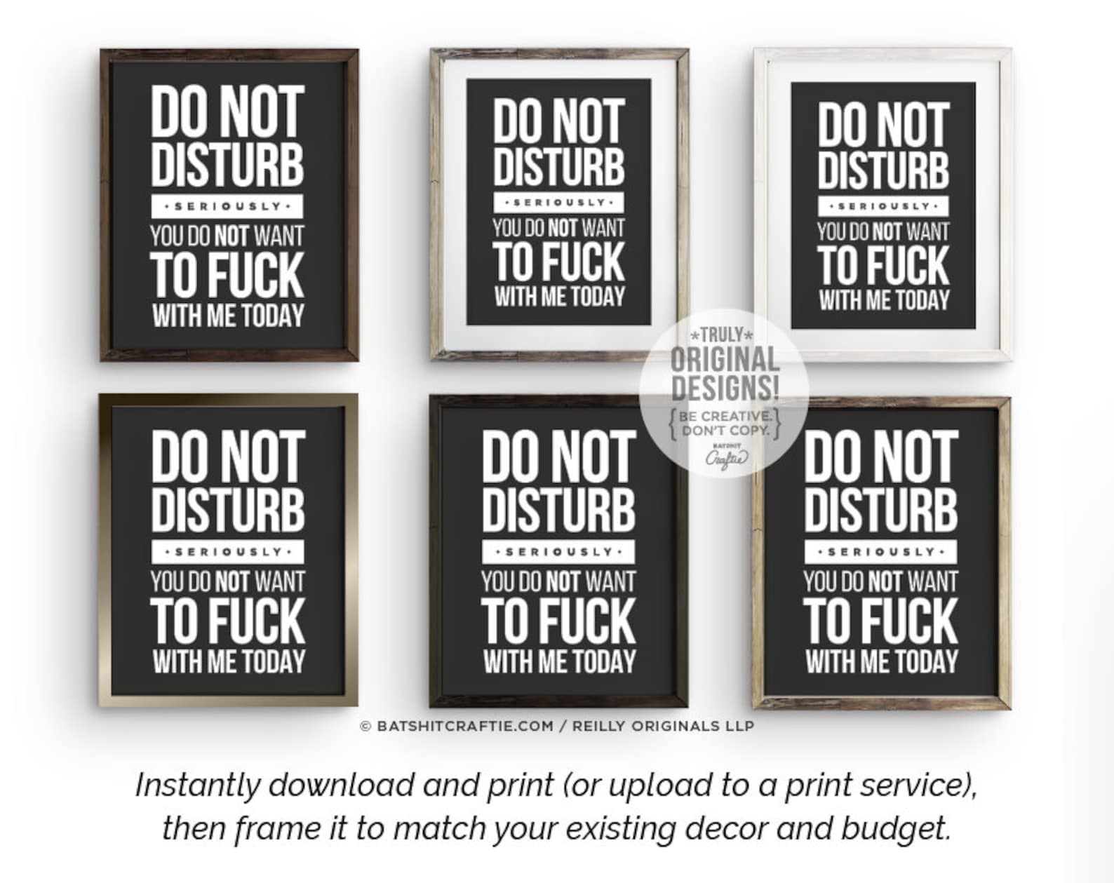 Funny Do Not Disturb Sign Printable Seriously Office Workplace Etsy