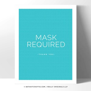 Simple Face Mask Required PRINTABLE SIGN Office Restaurant Wash Hands ...