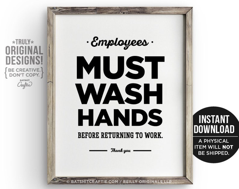 PRINTABLE Employees Must Wash Hands Bathroom Sign Instant Etsy printable-employees-must-wash-hands-bathroom-sign-instant-etsy
