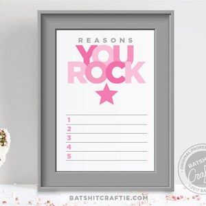 Raisons pour lesquelles je t'aime jolie carte cadeau imprimable téléchargement immédiat anniversaire fille petite-fille chambre d'enfant décoration enfant ami choses nièce dieu