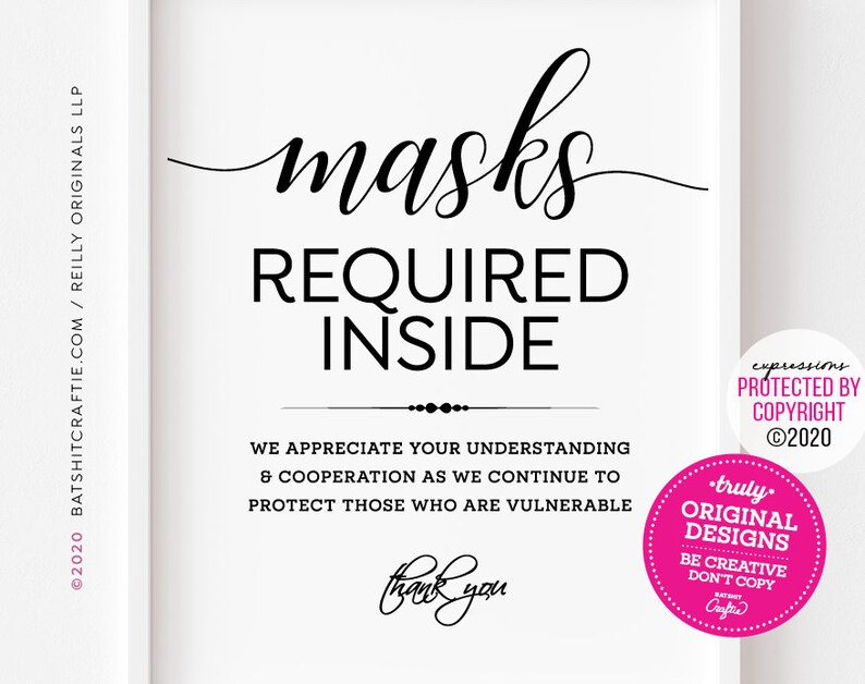 Masks Required Inside Printable Sign Instantly Download Etsy