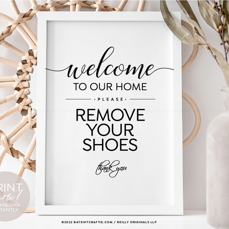 Remove Show Sign Please Remove Your Shoes Sign - Etsy