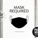 Simple Face Mask Required PRINTABLE SIGN Office Workplace Restaurant ...