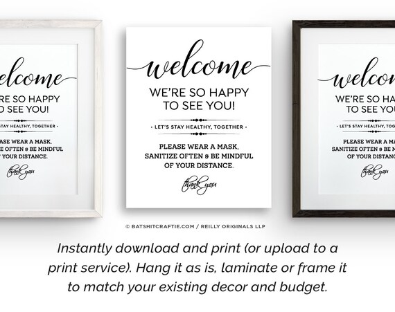 Please Wait In Vehicle Wear Mask Appointment Only PRINTABLE SIGN ~ elegant poster store cute social distance 6 feet by hair nail salon spa