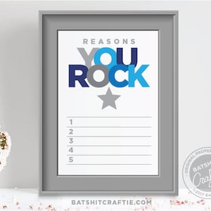 You Rock Gründe, ich liebe dich Geschenk Printable Instant Download Geburtstag Sohn Enkel Bruder Papa Kinderzimmer Dekor Kind Freund Kind Dinge niedlich
