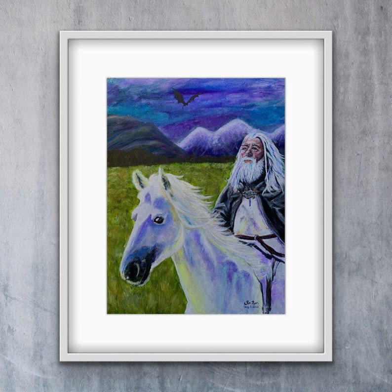 LORD OF the RING wall art,Gandalf wall art, Lord of the ring decor, Lord of the ring art, Lord of the print, Lord of the ring wall print out image 1