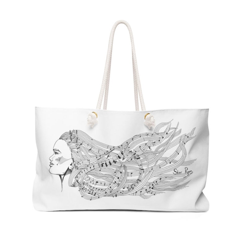 WEEKENDER BAG WOMEN gifts for musicians Rock and roll bachelorette large overnight bag gifts for music lovers musical instrument case