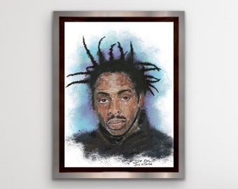 RAPPER WALL ART, rapper wall tapestry, rapper art poster,  Coolio tribute t shirt gangsta’s paradise rapper, Coolio gifts
