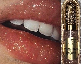 MILLION DOLLAR - Gold Glitter Lipgloss, Lipgloss, Lip Gloss, Gold Lipgloss, Glitter Gloss, Glossy Lips, Glitter Lip Gloss.