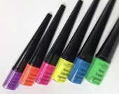 NEON LIQUID EYELINERS, Pink, Yellow, Blue, Orange, Green, Blue, Neon Eye liners, Pigment, Glow In The Dark, Makeup,Pigments liners,Eyeshadow