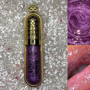 Heartbreaker - Glitter Lipgloss, Multi Color Gloss, Glitter, Non-Sticky, Glossy, Longwearing, Moisturizing, Purple Gloss