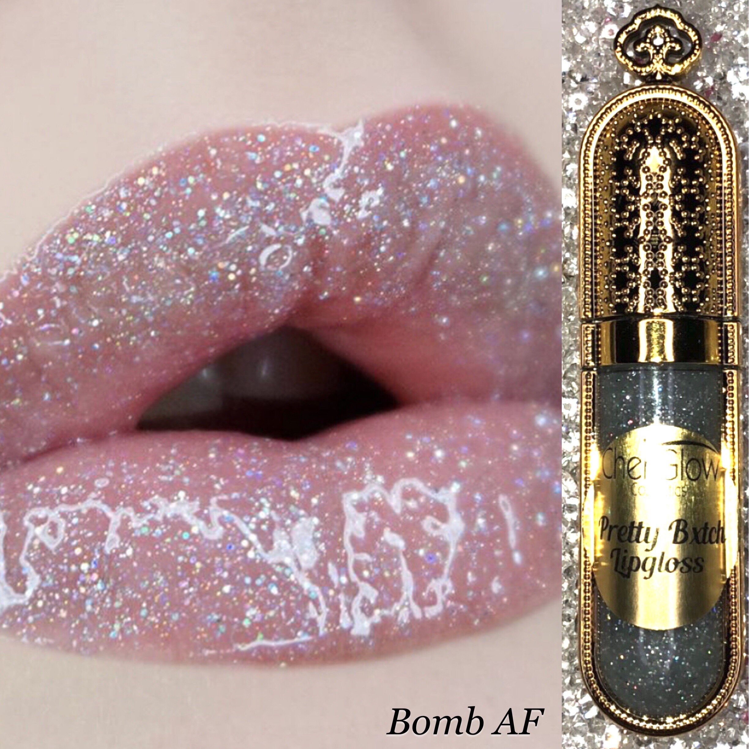 Bomb Af Holographic Lipgloss Holo Gloss Glitter Lipgloss Etsy