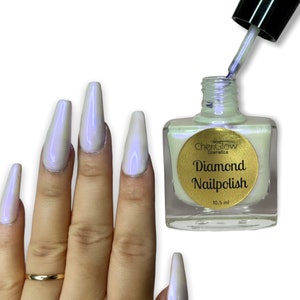 Céleste - Vernis à ongles diamant, Lavande, Violet clair, Bleu clair, Blanc perle, Color Shift, Polissage, Duochrome