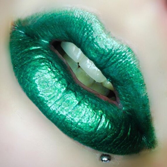 teal green lipstick