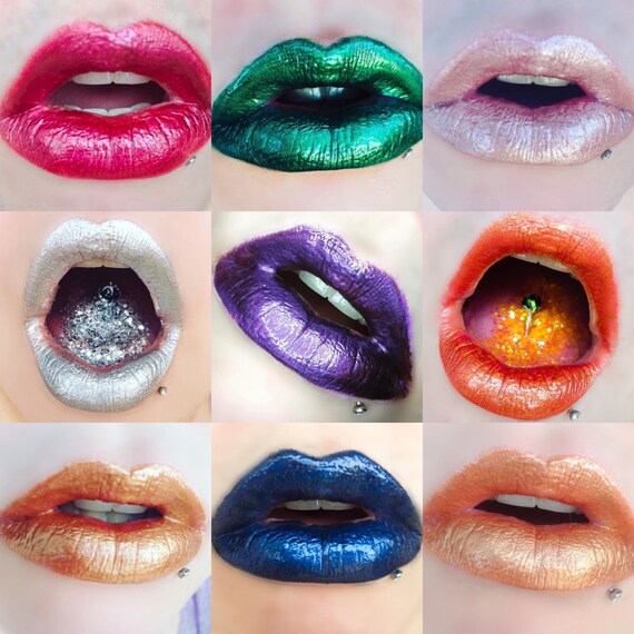 blue purple lipstick