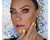 NEON LIQUID EYELINERS - Waterproof, Smudgeproof. Pink, Yellow, Orange, Green, Blue, Purple, Eyeliners, Neon Eye liner, Black light reactive
