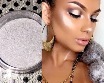 Moonlight Silber Diamant Highlighter, lose Highlighter, Pigment, Pulver Highlighter, Glühen, Highlighter, Pigmented Highlighter, Highlighter
