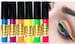 NEON LIQUID EYELINERS - Waterproof, Smudgeproof. Pink, Yellow, Orange, Green, Blue, Purple, Eyeliners, Neon Eye liner, Black light reactive 