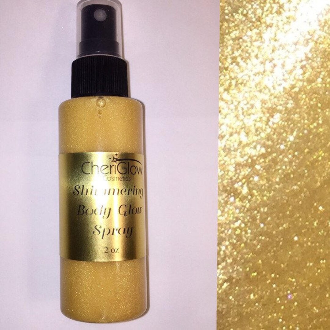 NOGIS Gold Body Glitter Spray, Shimmering Spray Powder Sparkle