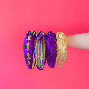 beaded mardi gras headband