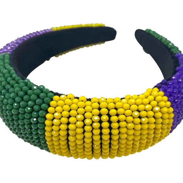 mardi gras rhinestone headband