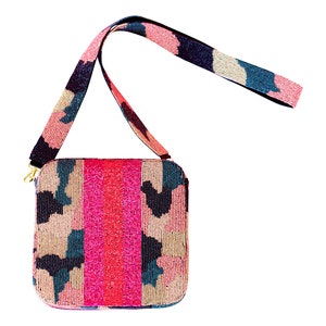 NUOVA borsa con scatola di perline di semi mimetici, borsa di perline di semi, borsa fatta a mano